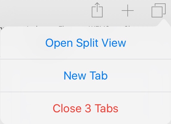 iOS Close Tabs