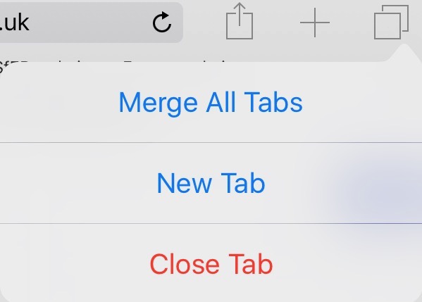 iOS Merge All Tabs