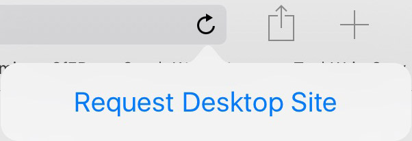 iOS Request Desktop Site
