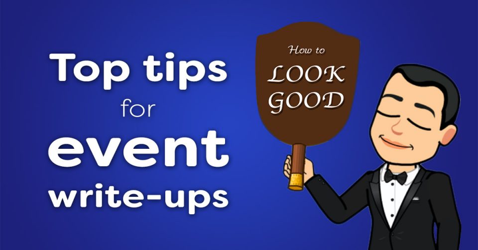 Top tips for event write-ups