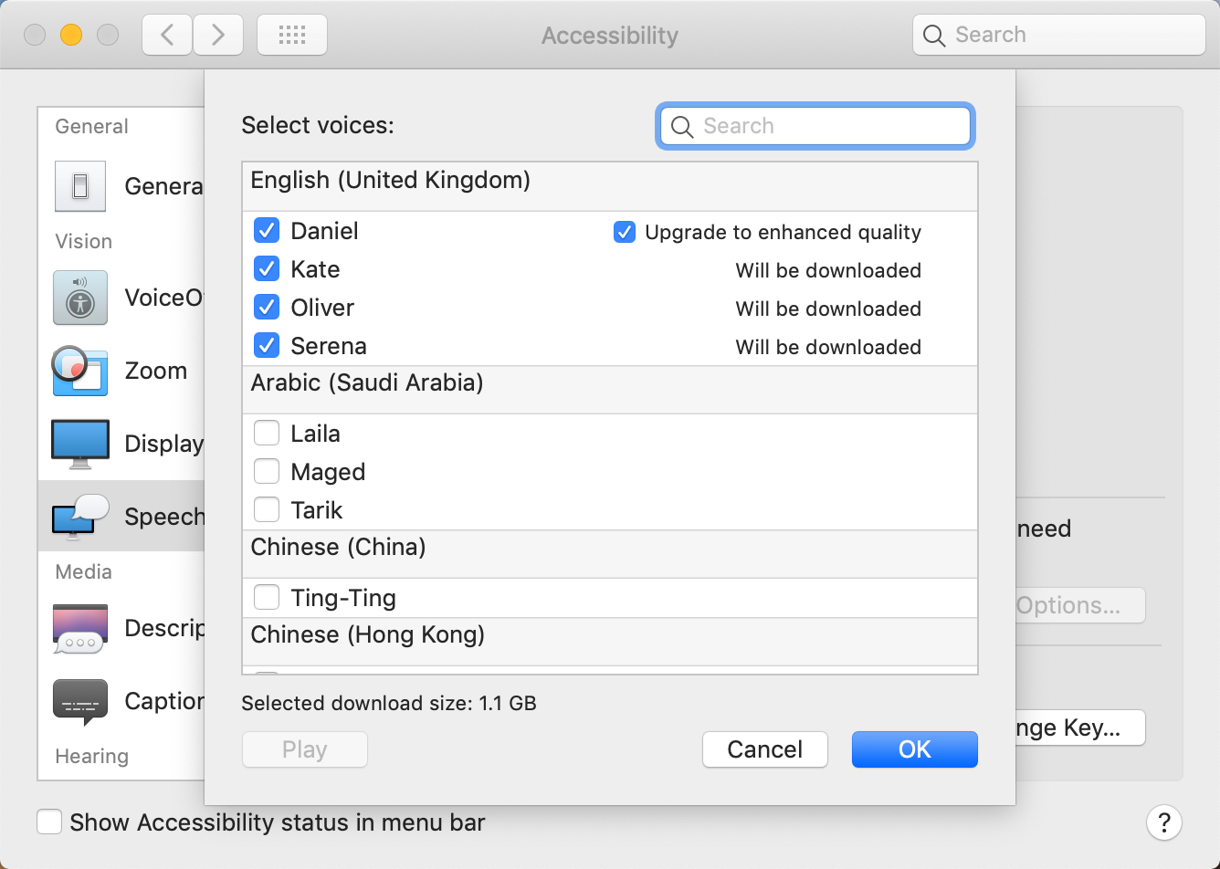 enable speech to text mac