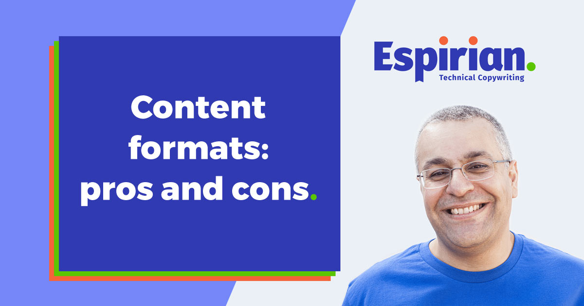 Document content formats: pros and cons