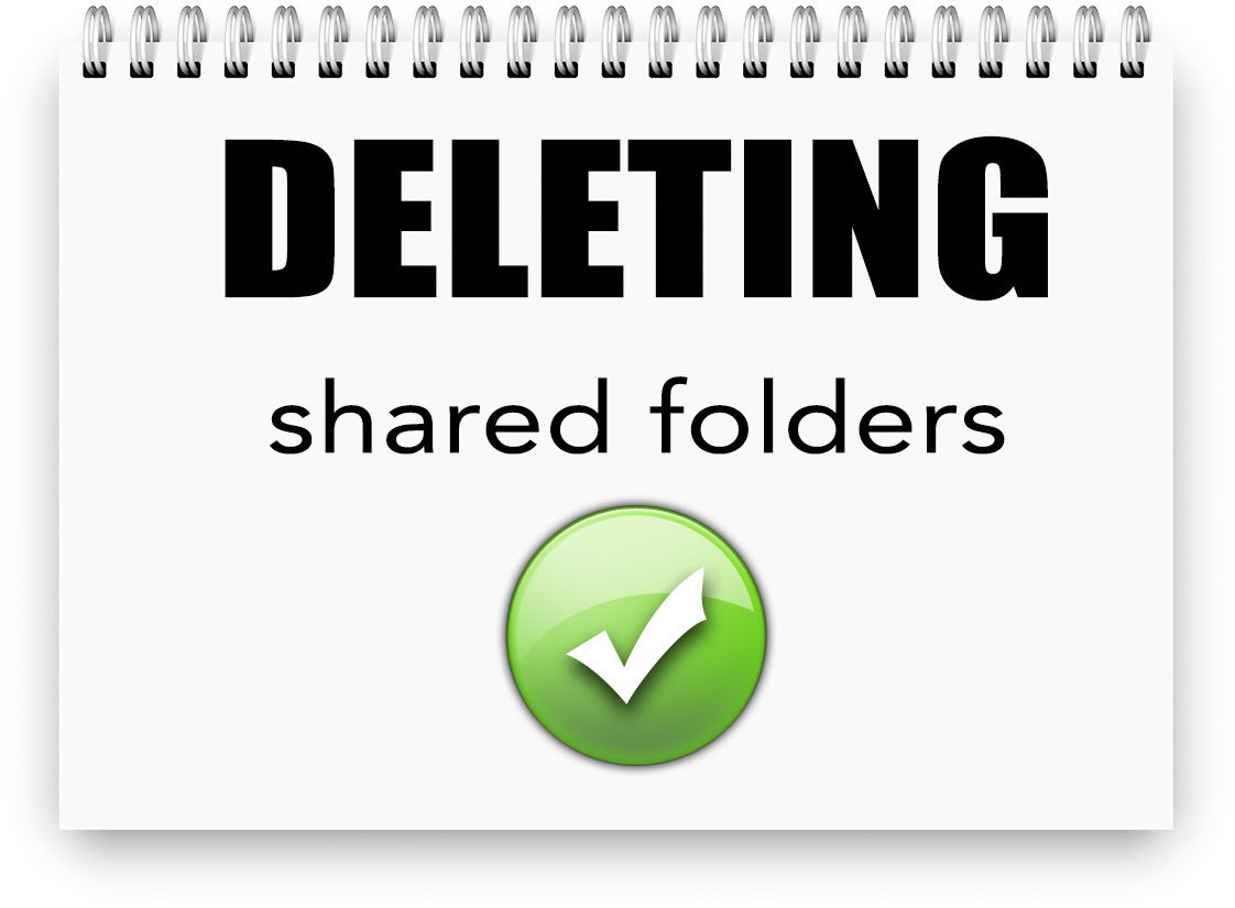 Deleting shared folders