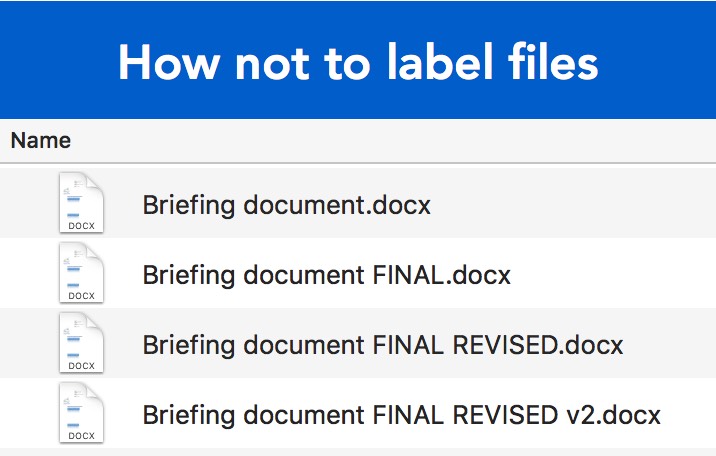 How not to label files