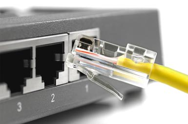 Ethernet port and cable