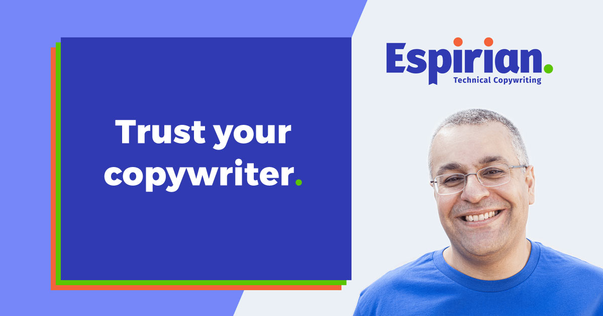 Trust your copywriter