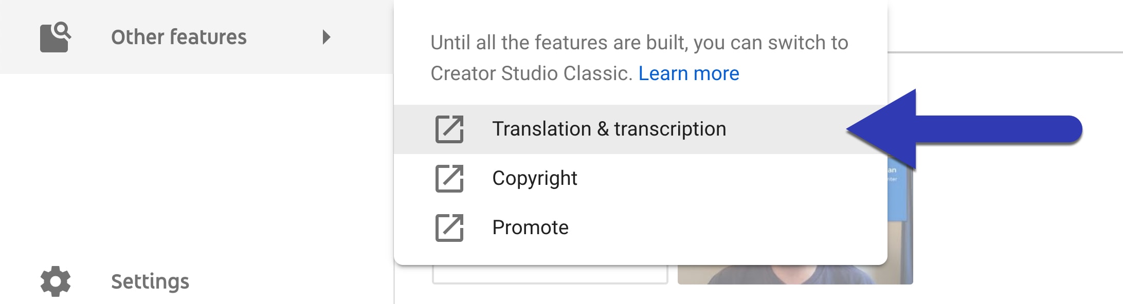 YouTube Translation & transcription option