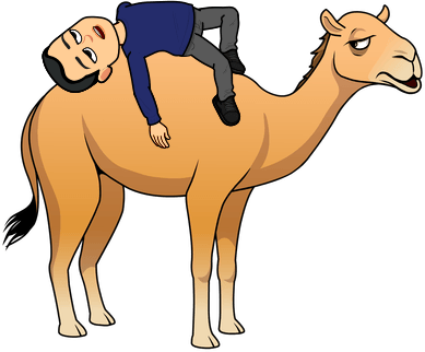 BitmoJohn on a camel