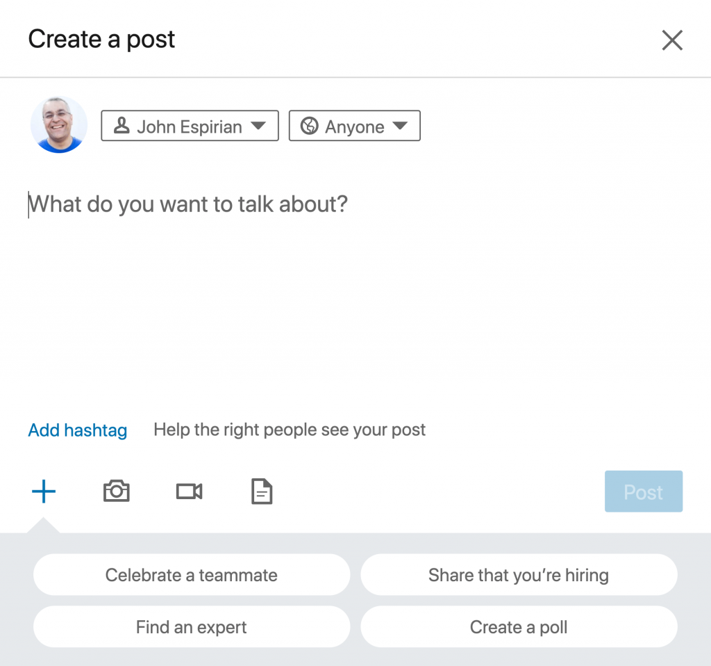 Creating a LinkedIn poll