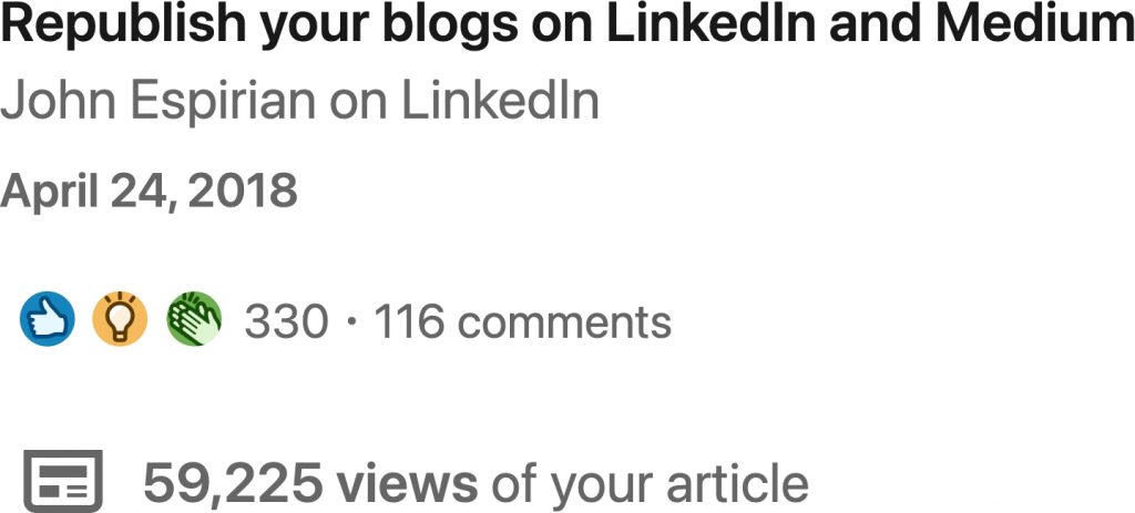 Republish blogs on LinkedIn