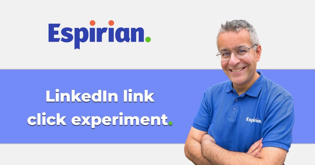 LinkedIn link click experiment