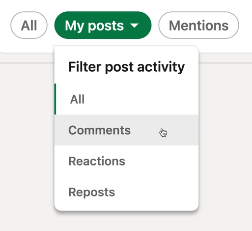 Filter LinkedIn notifications