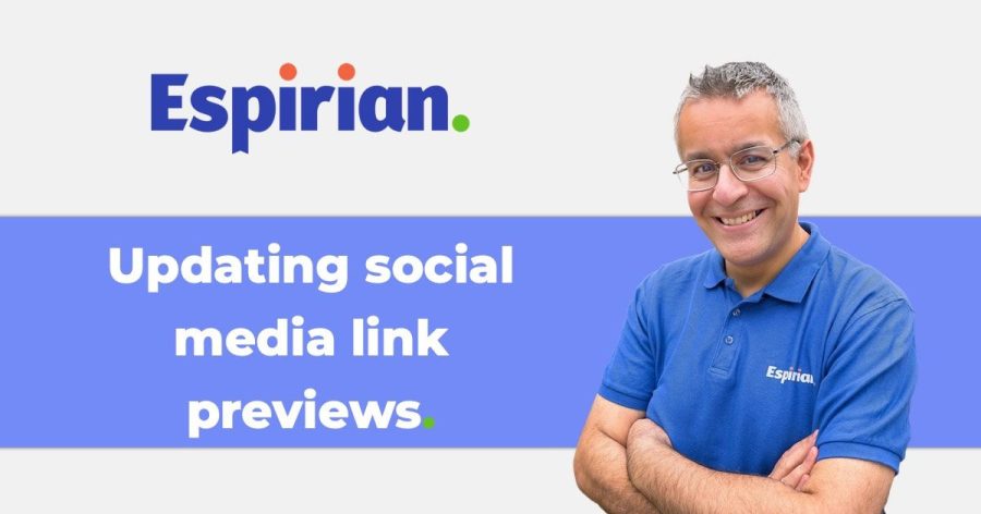 Updating social media previews of web links